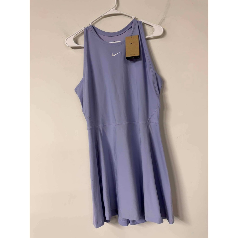 New Nike Womens L Purple Dress Tennis Court Dri-FIT Victory Slim Fit FQ1780-533